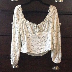 Wild Fable Off the Shoulder Flower Top